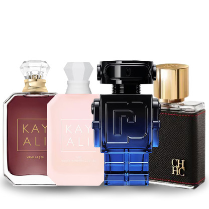 Combo de 4 Perfumes KayAli 28, KayAli 81, Phantom Intense, Carolina Herrera CH 100ml