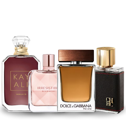 Combo de 4 Perfumes KayAli 28, Irresistible, The One, Carolina Herrera CH 100ml