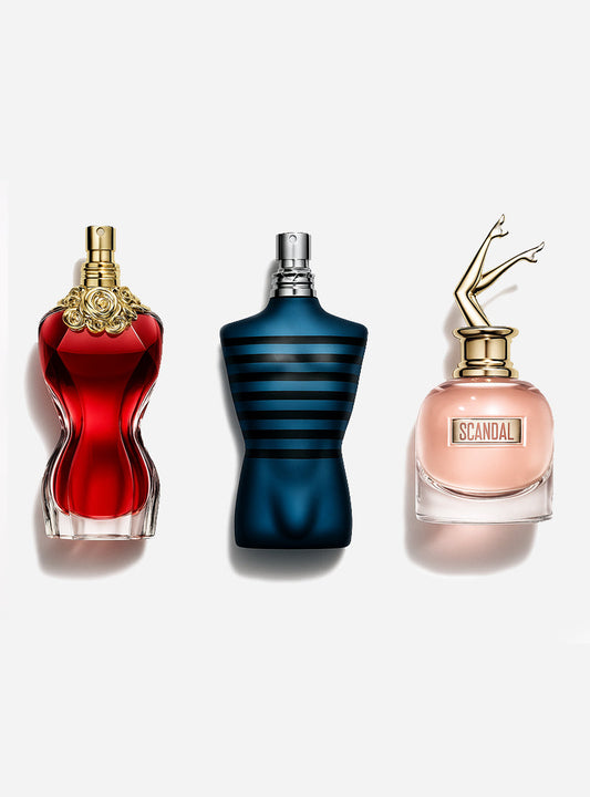 Combo de 3 perfumes LA BELLE, ULTRA MALE, Gaultier SCANDAL 100ml
